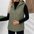 thumbnail image 5 of Sokhug Womens Hooded Quilted Puffer Vest Zip Up Sleeveless Lightweight Fall Winter Plain Lined Cotton Padded Jacket Outerwear with Pockets, 5 of 7