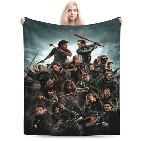 Walking Dead Blanket, Soft Warm Cozy Plush Throw Blanket Gifts for Adults Kids, Lightweight Fuzzy Comfy Flannel Blankets for Couch Bed House Decor Travel 40"X30"