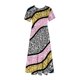 thumbnail image 5 of Puntoco Vestido Midi De Moda Para Mujer Vestido De Cuello Redondo De Manga Corta Con Dos Bolsillos En Capas Con Estampado De Color Brillante Color S,Regalos Para Mujer Joven, 5 of 6