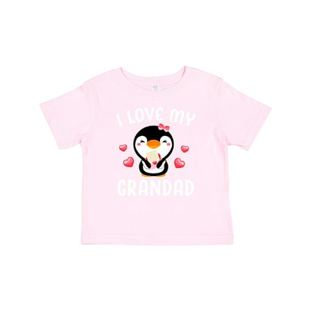 

Inktastic I Love My Grandad with Cute Penguin and Hearts Gift Baby Girl T-Shirt