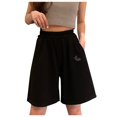 thumbnail image 2 of Rezuofi 2 Pcs Women's Athletic Shorts Jogger Sweat Casual Loose Bermuda Shorts, 2 of 7
