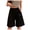 Black, variant on Casual Shorts for Womens - Embroidered Letter Print Shorts with Pockets Wide Leg Streetwear Sweat Shorts