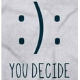 thumbnail image 2 of You Decide Happy Sad Emoticon Cute Plus Size Crewneck Graphic Tee Shirt Brisco Brands 2X, 2 of 4