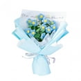 thumbnail image 2 of Ramo de flores de crochet terminado Ramos de punto hechos a mano Arreglos florales Azul, 2 of 9