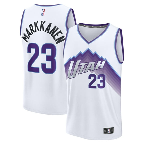 Men's Fanatics Lauri Markkanen White Utah Jazz Fast Break Replica Jersey - Association Edition