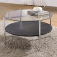 thumbnail image 1 of Bowery Hill Verre Trempé Clair Table de Cocktail Moderne, 1 of 3