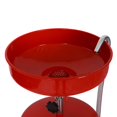 Waste Oil Drain Tank with Wheels, 18 Gallon Red Steel Fluid Evacuation ...