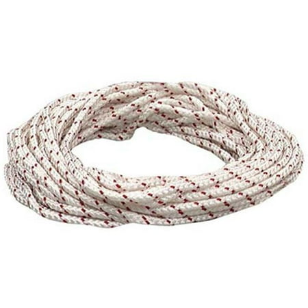 

Lehigh Group 50ft. White & Red Polypropylene Diamond Braid Rope BPE650X