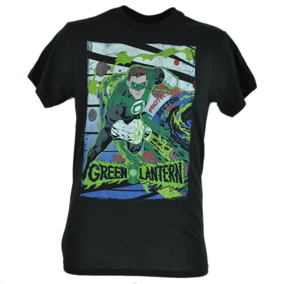 Green Lantern Book Super Hero Original Black Tshirt Tee Shirt Small