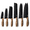 Black, variant on Carote 12Pcs Knife Set with Blade Guards, Black Granite Ceramic Coating, Stainless Steel Blade