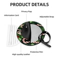 thumbnail image 4 of Christmas 2Pcs PU Leather Round Luggage Tags with Privacy Cover and Name ID Tag for Suitcase, Handbags, Backpacks, School Bags, 4 of 6