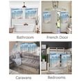 thumbnail image 3 of Summer Beach Short Blackout Curtains 36 Inch Long Ocean Waves Sky Cloud Scenery Shore Rod Pocket Kitchen Curtains, 2 Panels Thermal Insulated Room Darkening Drapes for Bedroom, 30"W x 36"L, 3 of 5