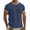 AB1451 Blue2, variant on Mens T-Shirts Solid Color Short Sleeve Crew Neck Tops Breathable Comfortable Man Summer Vacation Party Outfits Coffee Size Xxxl