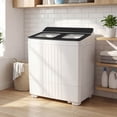 thumbnail image 4 of Costway Portable Washing Machine, 20 lbs Compact Laundry Machine with 12 LBS Washer Black & White, 4 of 10