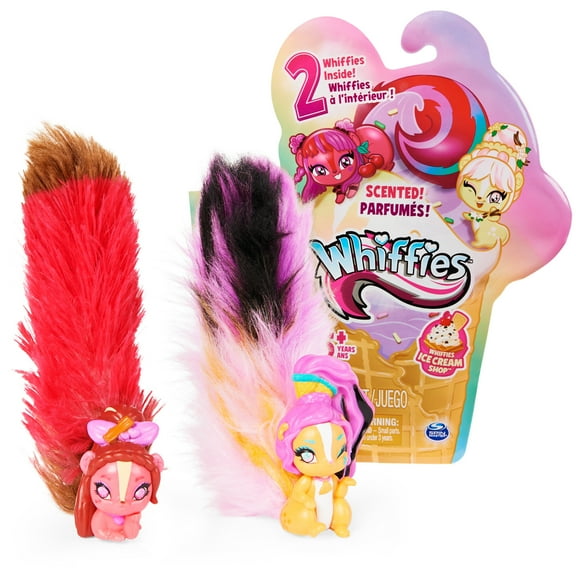 Whiffies 2-Pack, Surprise Animals with Scented Tails (Styles May Vary)
