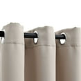 thumbnail image 2 of Charmma Blackout Curtains with Rings 2 pcs Beige 37"x95" Fabric, 2 of 4