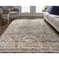 thumbnail image 4 of Feizy Kaia Transitional Medallion, Tan/Orange/Red, 5' x 7'9" Area Rug Sheen Vintage Bordered Floor Rug for Living room Bedroom, 4 of 9
