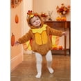 thumbnail image 4 of RUINIXCW Newborn Baby Girl Boy Thanksgiving Turkey Costume Infant Fall Winter Animal Cosplay Photoshoot Outfit Warm Fleece Long Sleeve Hooded Romper, 4 of 10