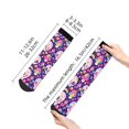thumbnail image 4 of Pofeuu cute rainbow mushroom Skull Print 30cm Socks, Adult Running Hiking Socks for Youth and Adult, 4 of 7