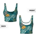 thumbnail image 5 of Kdxio Tropical Leaves Print Workout Crop Tank Top for Women Racerback Yoga Tank Tops Athletic Sports Shirts Exercise Undershirts, 5 of 9