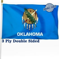 Oklahoma OK State Flag 3x5 ft, Heavy Duty 3 Ply Durable Polyester, Oklahoma OK Flag with Vibrant Print/4 Rows Hemming/Brass Grommets