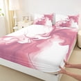 thumbnail image 3 of Homewish Gradient Marble Full Size Sheets 4-Piece for Kids Children Teens,Abstract Ombre Breathable Bed Sheets,Marbling Stone Pattern Lightweight Sheet Sets,Ultra Soft Home Decor, 3 of 7