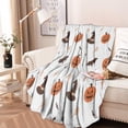 thumbnail image 2 of Halloween Pumpkins Witch Hats and Bats Round Blanket,Comfortable Soft Flannel Throw Blanket,All Season,Warm Lightweight Blankets for Sofa Bed Couch Living Room Chair 60"x60", 2 of 5