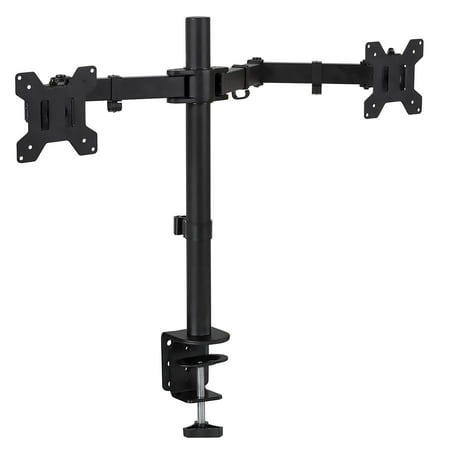 Mount-It! Dual Monitor Desk Stand Mount for Computer Monitors Two Arms Clamp, Fits up to 13 to 27 Inch Screens (Best Dual Monitor Stand)