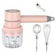 thumbnail image 1 of Batidora de alimentos inalámbrica de 3 velocidades, batidora eléctrica de mano para huevos, batidora para hornear ajo, procesador de alimentos multifuncional, color rosa, 1 of 5