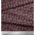 thumbnail image 3 of Soimoi Poly Georgette Fabric Spiral & Paisley Printed Craft Fabric by The Yard 52 Inch Wide, 3 of 3