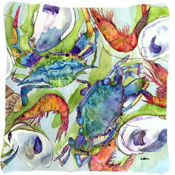 14 x 14 in. Crab Decorative Fabric Pillow