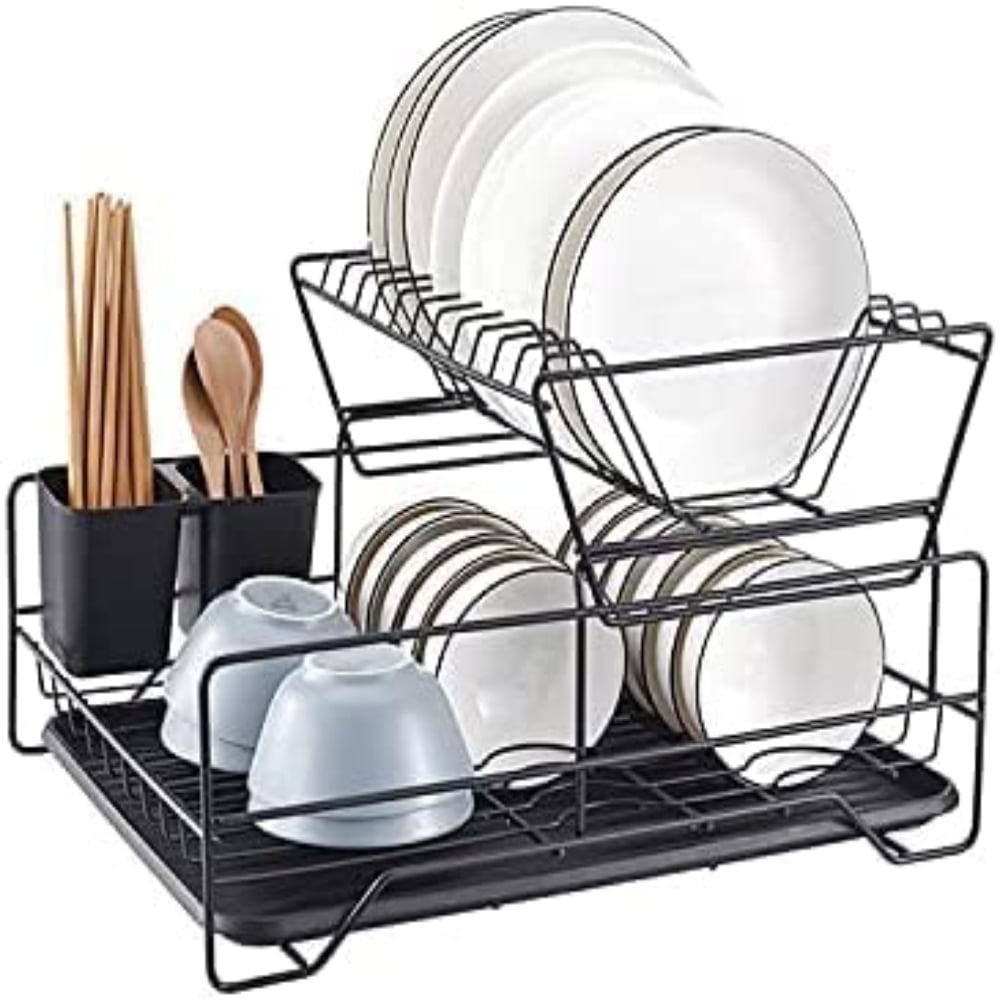 Dish Rack Dish Drying Stand Small Dish Rack with Tray Dish Drainer