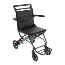 Foldable Transport Wheelchair with Storage Bag Portable Traveling Wheelchair