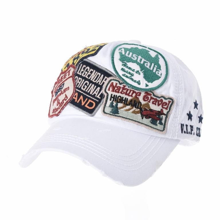 WITHMOONS Baseball Cap Vintage Patch Distressed Trucker Hat NC1693