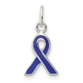 thumbnail image 4 of 925 Sterling Silver Blue Enameled Awareness Charm Pendant, 4 of 5