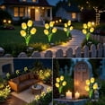 thumbnail image 4 of Solar LED Flower Lamp Outdoor Garden Light Sunflower Decor Waterproof Solar Powered Auto On Off Easy Install Stake Design, Weather Resistant Decor, for Yard Garden Patio Walkway Events, 4 of 6