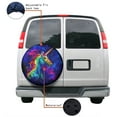 thumbnail image 4 of KAKALAD Galaxy Rainbow Unicorn 06 Universal Spare Tire Cover Car Vehicle Tools For Rv SUV Truck Camper Travel Trailer Accessories Buckle 14” Inch, 4 of 6