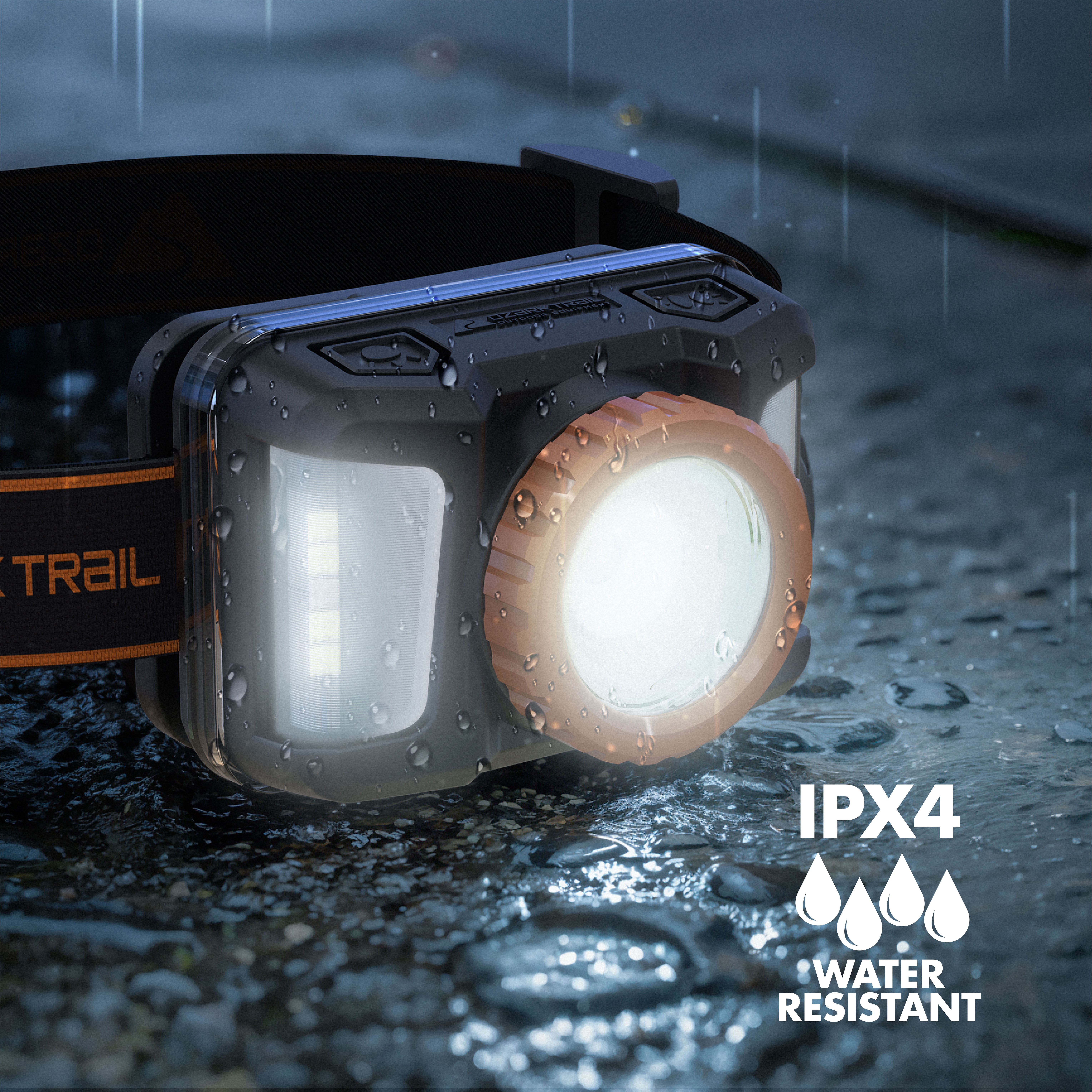 Ozark Trail 1000 Lumen Rechargeable Focusing Headlamp with USB Charging and Adjustable Strap
