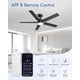thumbnail image 2 of Ventilador de techo Geinself 132 cm con control inteligente Alexa en negro claro, 2 of 8