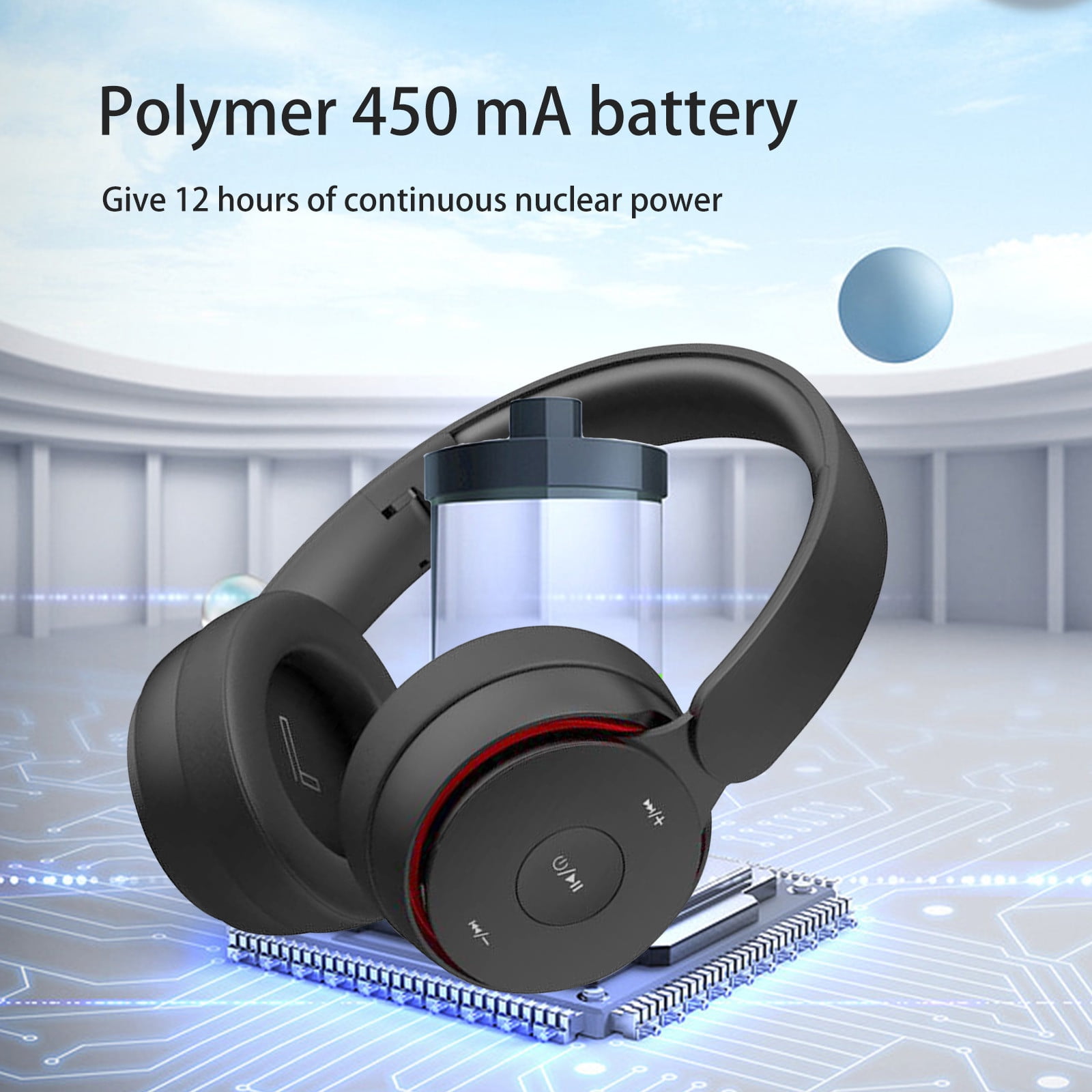 Hybrid Active Noise Cancelling Headphones, Wireless Over Ear Bluetooth Headphones, Hi-Fi Audio, Deep Bass, Comfort Fit Ear Cups, 30h Playtime for Home Office Travel
