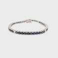thumbnail image 2 of 18K Blue Sapphire Tennis Bracelet,14K Gold Blue Sapphire Bracelet,14k Prong Blue Sapphire Tennis Bracelet,Bracelet For Women Gift For Her, 2 of 2