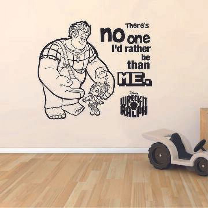 Wreck It Ralph Disney Movie No One Id Rather Be Than Me Vinyl Wall Art Wall Sticker Wall Decal Decoration For Home Room Wall Boys Girls Kids Room Playroom Wall Décor Décor Design Size (20x20 inch) - image 2 of 3
