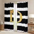 thumbnail image 2 of Erosebridal Initial D Letter Black Out Curtains for Kids, Princess Bowknot Curtains Pack of 2 (42x63 Each), 2 of 6