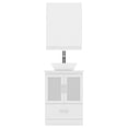 thumbnail image 1 of Zola 24" Single Bath Vanity in White with White Engineered Stone Top and Square Sink with Brushed Nickel Faucet with Matching Mirror, 1 of 3