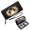 Black, variant on GEEAD Removable Wrist Strap Wallet for Women Zipper Credit Card Case Floral wreath Artistic illustration Cat with orange and white fur Durable & Stylish Accessory Perfect Everyday Use
