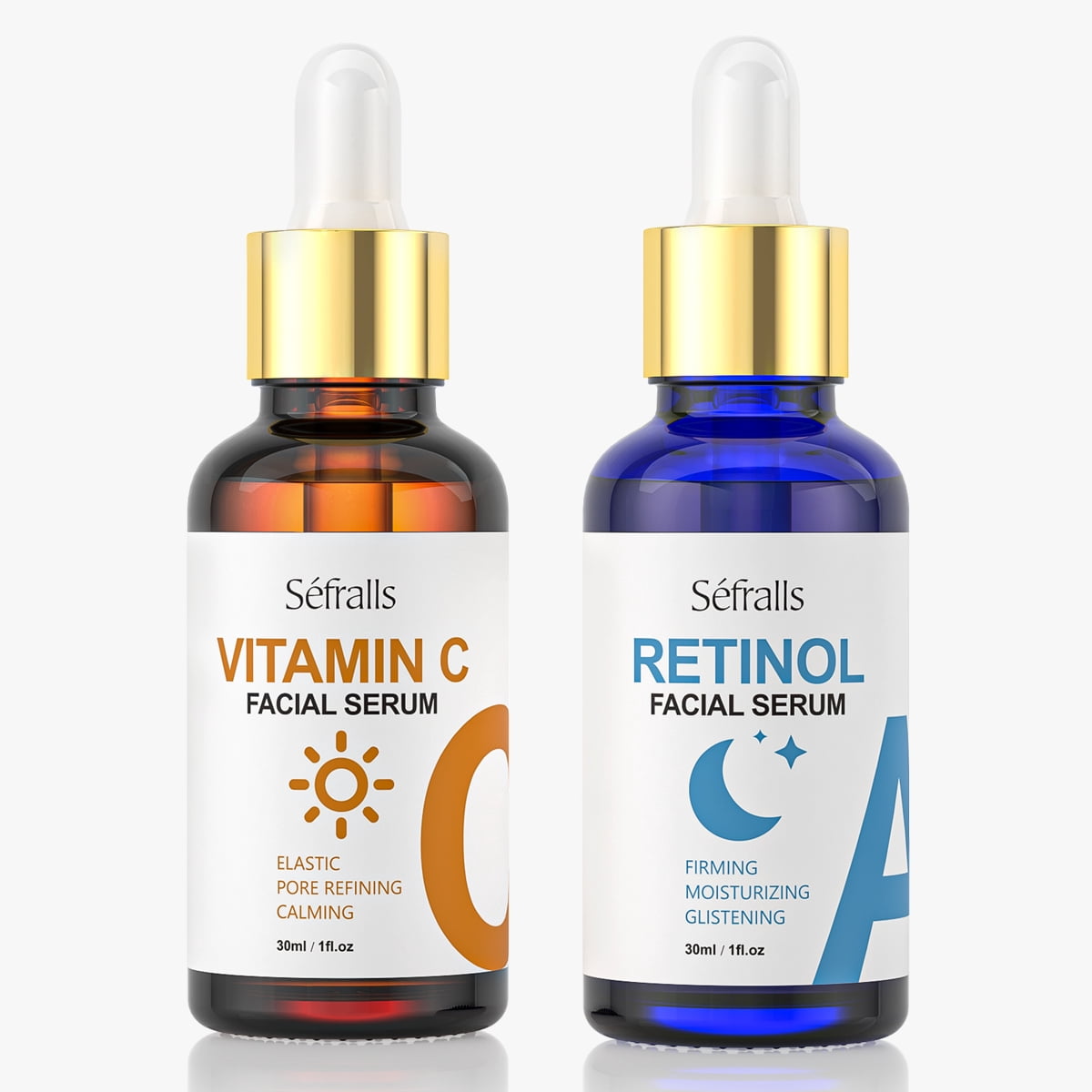 Sefralls Juego de Serum Facial con Vitamina C y Retinol 30 ml/1fl.oz ...