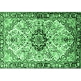 thumbnail image 1 of Ahgly Company Indoor Rectangle Medallion Emerald Green Traditional Area Rugs, 8' x 12', 1 of 4