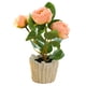 thumbnail image 1 of Flor artificial de tres cabezas, pequeña rosa de té, planta bonsái, flor artificial creativa, decoración del hogar, 1 of 5