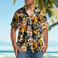 thumbnail image 3 of Txeol 90 % de Rabais Liquidation Chemise Hawaïenne Tropicale pour Hommes Coupe Ajustée Manches Courtes Décontractée Boutonnée Vacances Plage Imprimée avec Poche, Multicolore, TG, 3 of 6