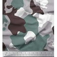 thumbnail image 1 of Soimoi Rayon Fabric Two Tone With Grey Camouflage Printed Fabric 1 Yard 42 Inch Wide, 1 of 1